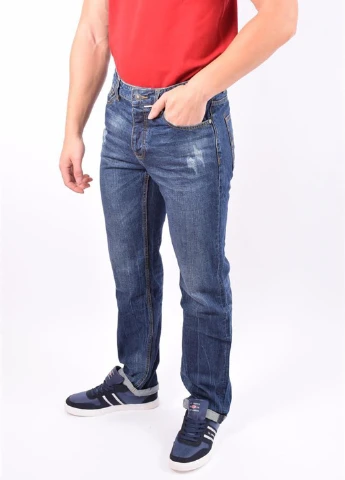 Синие демисезонные прямые джинсы Lee Cooper