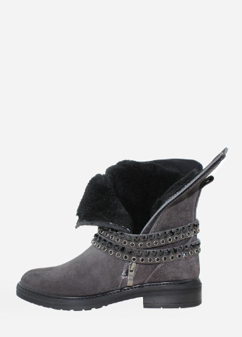 Зимние ботинки rs7147-11 серый Sothby's из натуральной замши