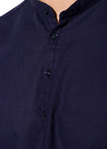Темно-синяя кэжуал рубашка однотонная Time of Style
