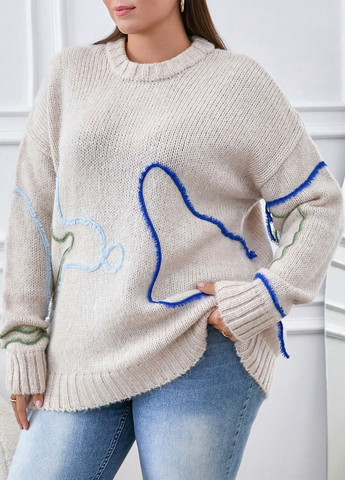 Світло-бежевий демісезонний джемпер джемпер SHEIN