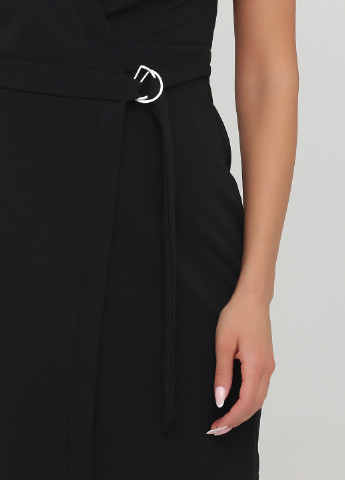 Черное кэжуал платье на запах Lipsy однотонное