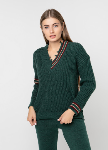 Темно-зелений демісезонний пуловер пуловер Sewel