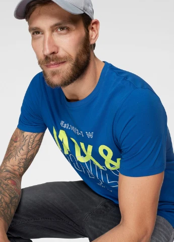 Синя футболка Jack & Jones