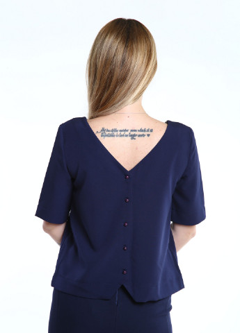 Темно-синяя летняя блуза InDresser