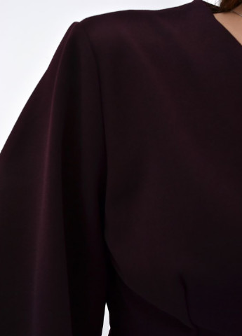 Бордовое кэжуал платье футляр Kamomile однотонное