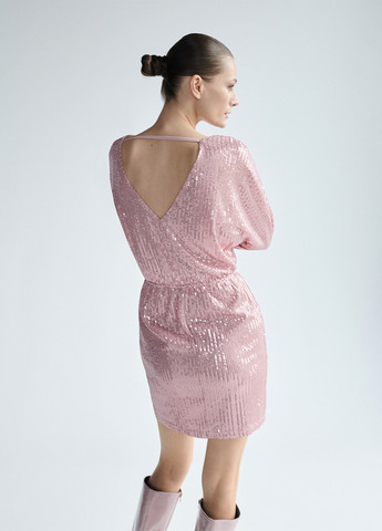 Рожева кежуал сукня з відкритою спиною Reserved однотонна