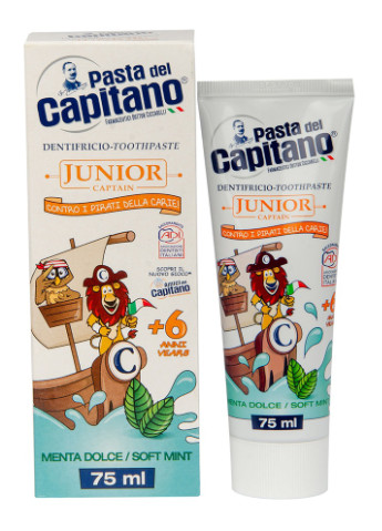Зубна паста Junior Soft Mint 6+ 75 мл Pasta del Capitano (225544550)