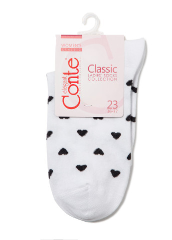 Шкарпетки жін. бавовняні, р.25, 143 білий Conte ce classic 7с-22сп (229960772)