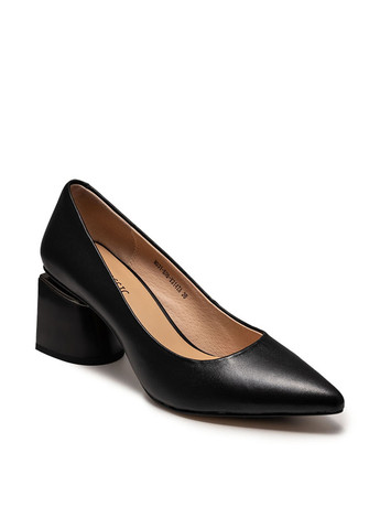 Черные женские кэжуал, классические туфли на среднем каблуке - фото
