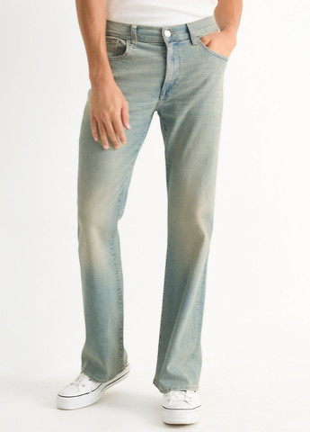 Серо-голубые демисезонные мешковатые, прямые джинсы C&A