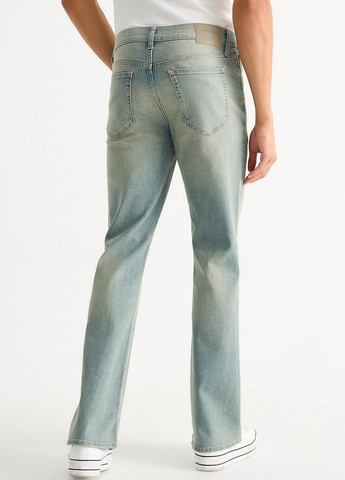 Серо-голубые демисезонные мешковатые, прямые джинсы C&A