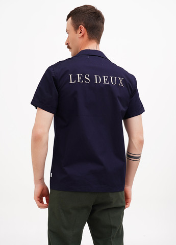 Темно-синяя кэжуал рубашка однотонная Les Deux