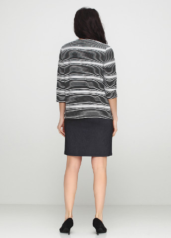 Темно-сірий демісезонний комплект (блуза, спідниця) Brandtex Collection
