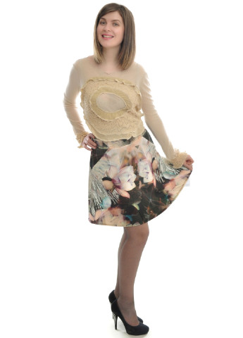 Разноцветная кэжуал с абстрактным узором юбка Rinascimento мини