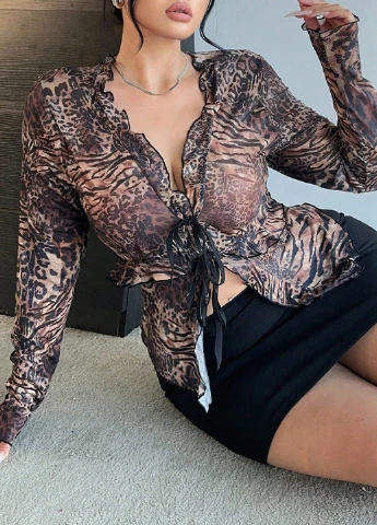 Комбинированная блуза SHEIN
