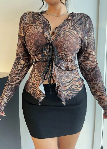Комбинированная блуза SHEIN
