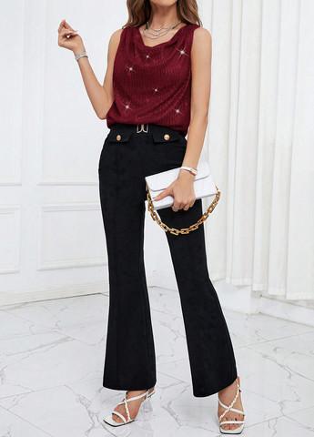 Бордовая блуза SHEIN