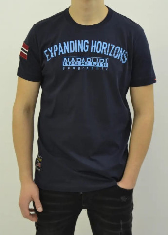 Темно-синя футболка чоловіча Napapijri Expanding Horizons
