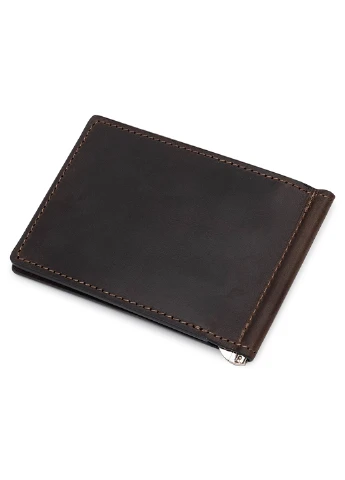 Мужской кожаный зажим для денег 12х8х0,7 см Grande Pelle (255710717)