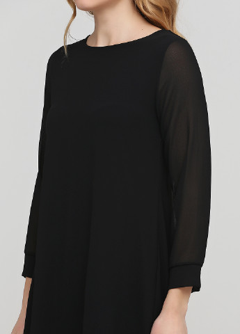 Чорна кежуал плаття, сукня а-силует Made in France однотонна