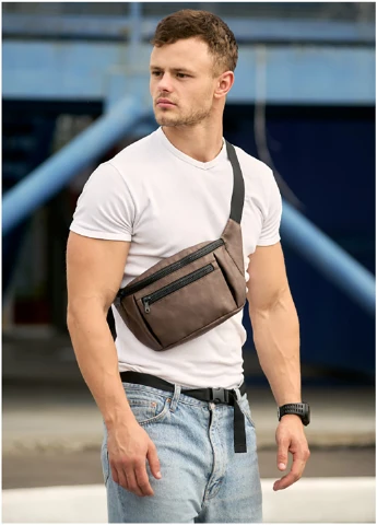 Мужская сумка на пояс 38х17х6 см Sambag (252133493)