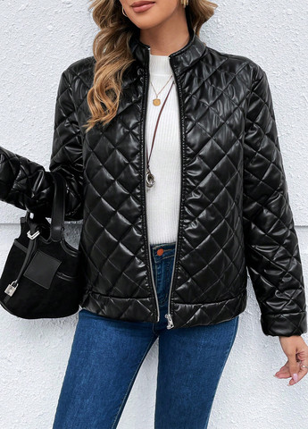 Черная зимняя куртка SHEIN