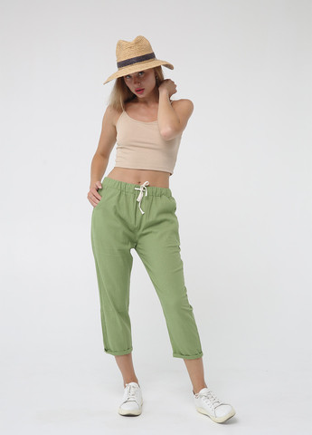 Зеленые кэжуал летние прямые, карго, чиносы брюки Icon