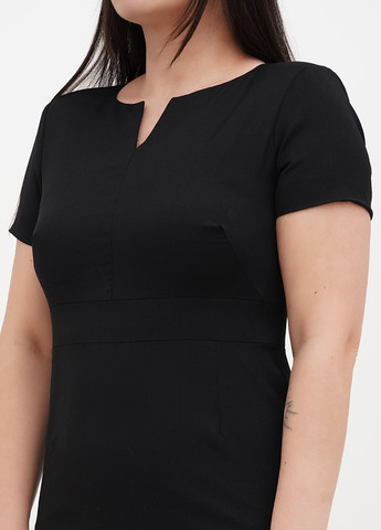 Черное кэжуал платье футляр No Brand однотонное