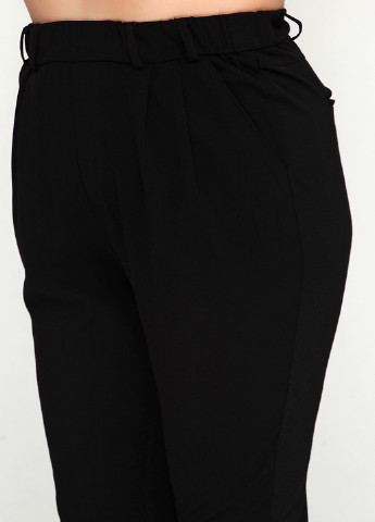 Черные кэжуал демисезонные зауженные брюки Adia Fashion