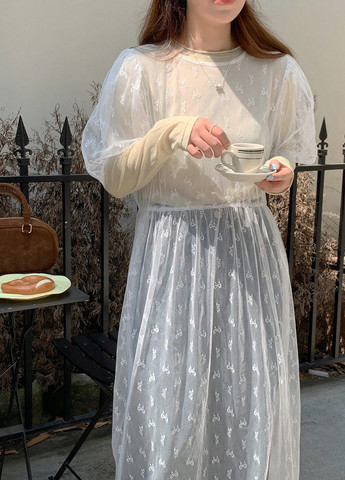 Білий кежуал сукня а-силует SHEIN однотонна