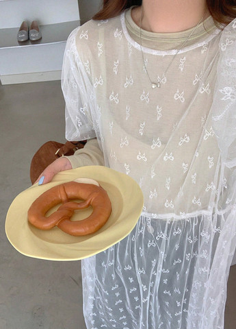 Білий кежуал сукня а-силует SHEIN однотонна