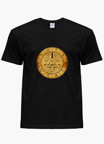 Черная демисезонная футболка детская билл шифр гравити фолз (bill cipher gravity falls)(9224-2627) MobiPrint