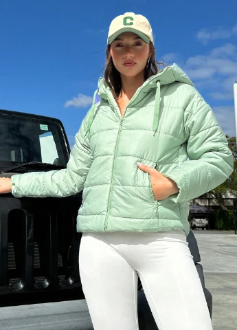 М'ятна демісезонна куртка SHEIN