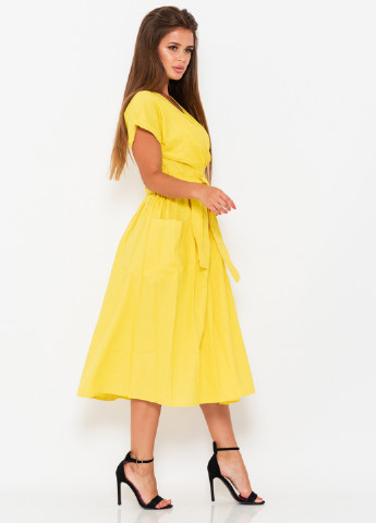 Жовтий кежуал сукня кльош Issa однотонна