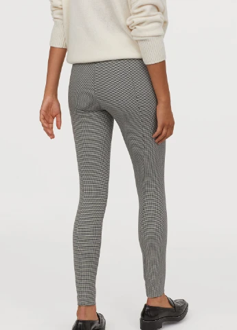 Черно-белые демисезонные леггинсы H&M