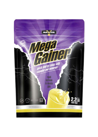 Гейнер Mega Gainer 1000 g 13 servings Vanilla Maxler (253427537)