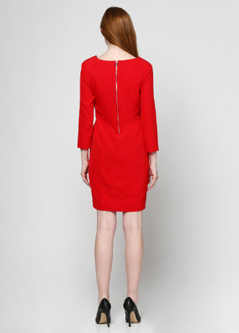 Красное кэжуал платье с длинным рукавом Silvian Heach однотонное