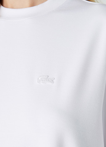 Белое кэжуал, спортивное платье платье-футболка Lacoste с логотипом