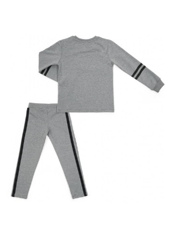Серый демисезонный костюм десткий "no problems!" (13229-140g-gray) Breeze
