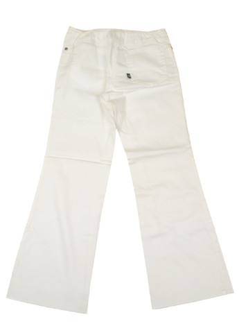 Белые кэжуал демисезонные со средней талией брюки Microbe
