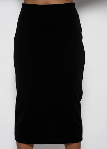 Черная кэжуал однотонная юбка Issa миди