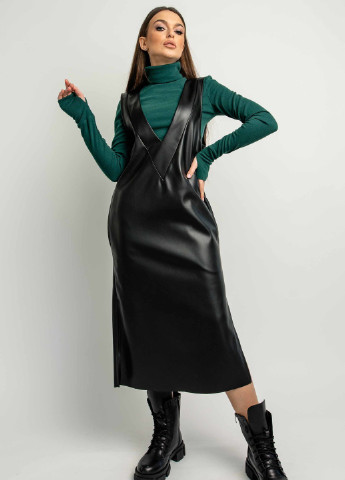 Летний женский сарафан луна сф 0221 черный Ри Мари однотонный