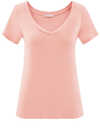 Бледно-розовая летняя футболка Oodji