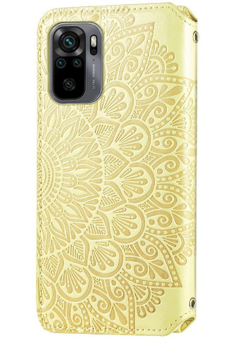 Шкіряний чохол книжка Mandala (PU) для Xiaomi Redmi Note 10 / Note 10s Жовтий (is_00000043350_1) Getman (237824474)