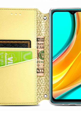 Шкіряний чохол книжка Mandala (PU) для Xiaomi Redmi Note 10 / Note 10s Жовтий (is_00000043350_1) Getman (237824474)