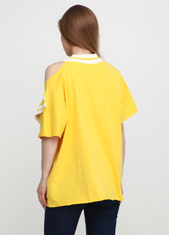 Желтая летняя футболка Aikha