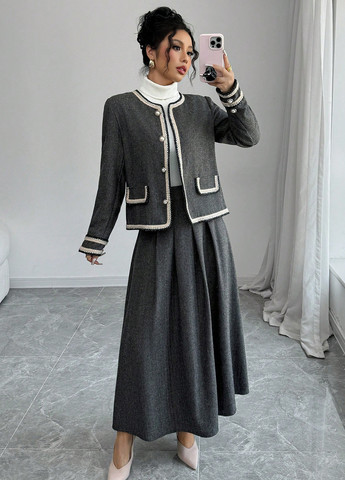 Костюм (жакет, спідниця) SHEIN (340672799)