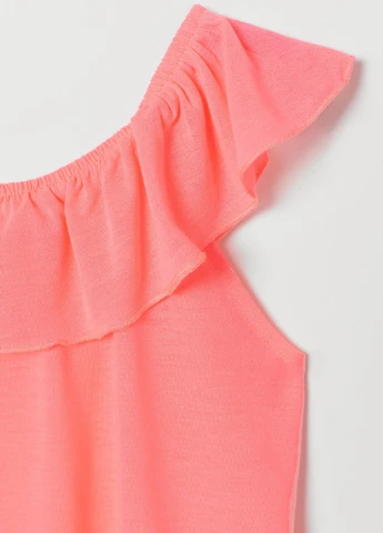 Розовая однотонная блузка H&M летняя
