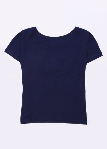 Темно-синяя летняя футболка Let's Shop