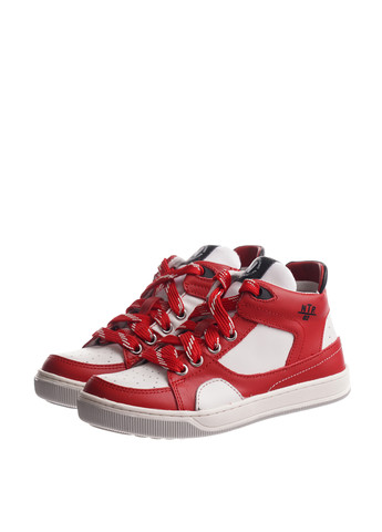 Детские красные осенние спортивные, кэжуал ботинки с перфорацией, со шнуровкой для девочки